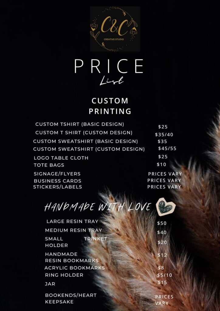 C and C Price List 2025